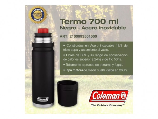 TERMO COLEMAN AC INOX 0,7 LTS - 2100993501500 - COLEMAN
