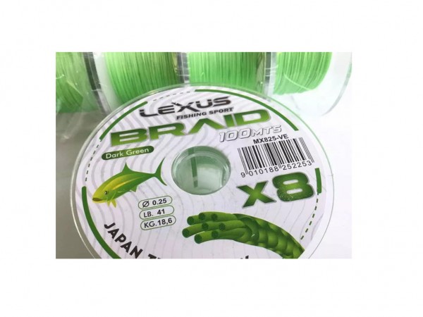 MULTI LEXUS BRAID 8X 0,25 x 100 MTS - MX825 - LEXUS