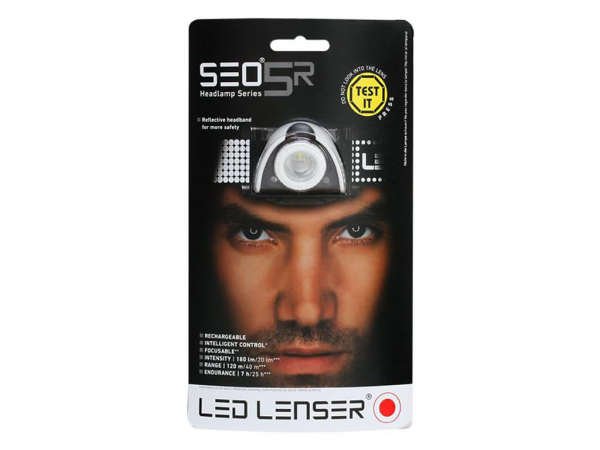 LINTERNA LED LENSER FRONT SEO5 RO 180 LUM 120 MTS - 185348 - LED LENSER