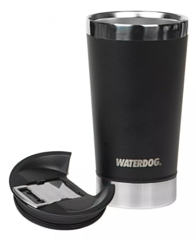 VASO WATER BEER 500 NEGRO CERVECERO C/TAPA - WATERDOG