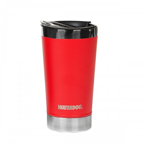 VASO WATER BEER 500 ROJO CERVECERO C/TAPA - WATERDOG