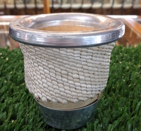 JUEGO DE MATE Y YERBERA TRENSADA - ONDA VERDE