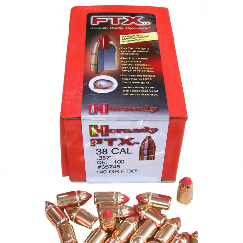 PUNTA C. 38 / 357 HORNADY 140 G FTX x 100 - 35745 - HORNADY