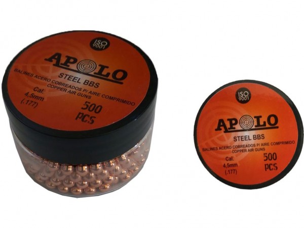BALIN APOLO 4,5 x BBS ACERO COBREADO x 500 - 19983 - APOLO