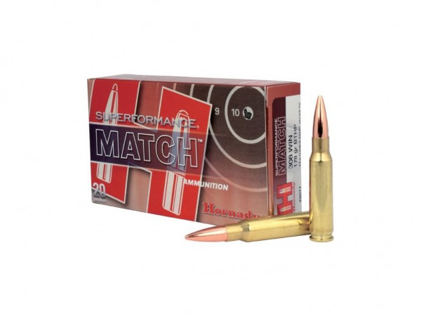 MUNICION C. 308 HORNADY 178 GR BTHP SPF - 8077 - HORNADY