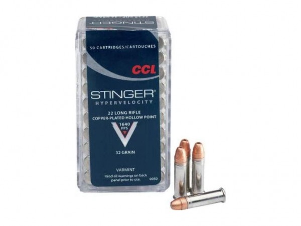 MUNICION C. 22 LR CCI STINGER x 50 - CCI