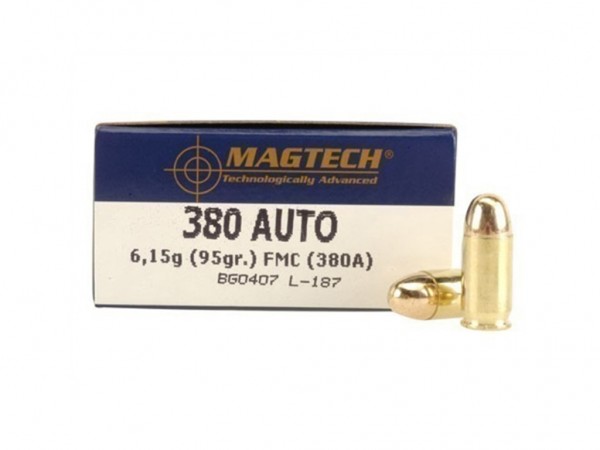 MUNICION C. 380 AUTO MAGTECH 95 GR FMJ x 50 - MAGTECH