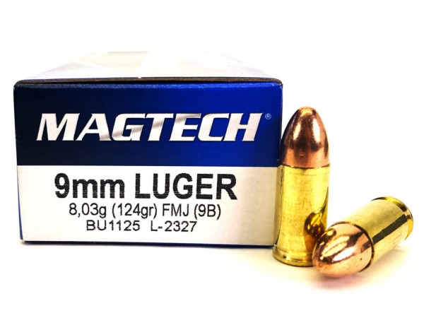 MUNICION C. 9 MM MAGTECH 124 GR FMJ x 50 - MAGTECH
