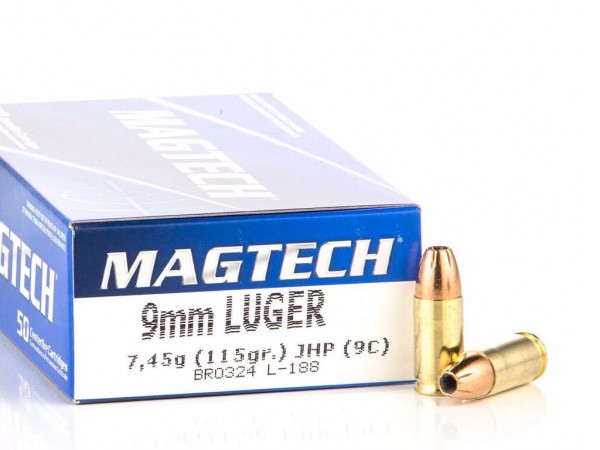 MUNICION C. 9 MM MAGTECH 115 GR JHP x 50 - MAGTECH