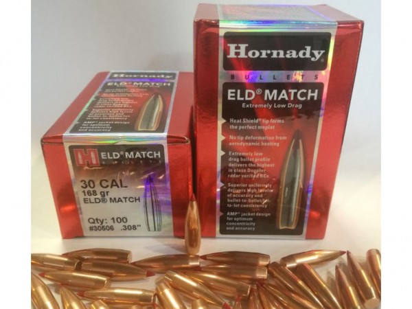 PUNTA C. 30 HORNADY 168 GR EDL MATCH x 100 - 30506 - HORNADY
