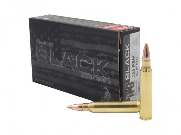 MUNICION C. 223 HORNADY 62 GR FMJ BLACK - 80234 - HORNADY