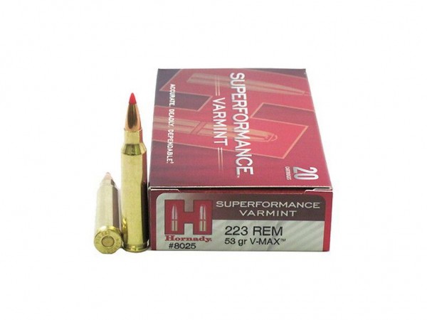 MUNICION C. 223 HORNADY 53 GR V MAX SPF - 80250 - HORNADY