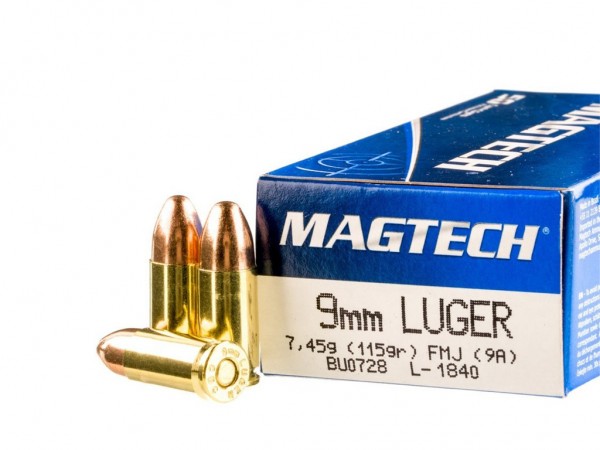 MUNICION C. 9 MM MAGTECH 115 GR FMJ - MAGTECH