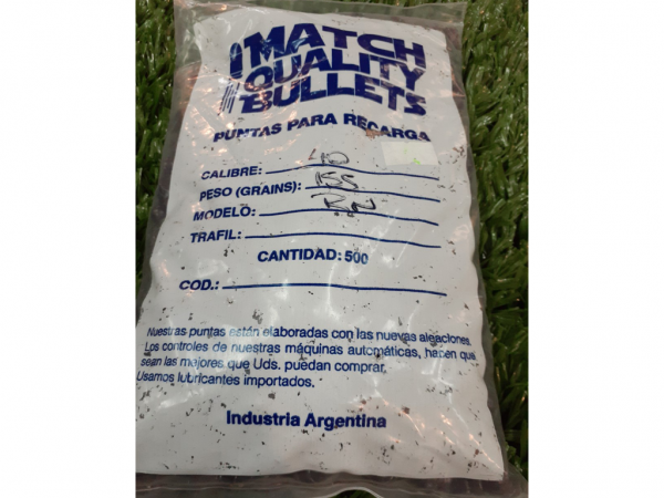 PUNTA C. 40 M. QUALITY 155 GR RN TEFLON x 500 - T40155 - MATCH QUALITY