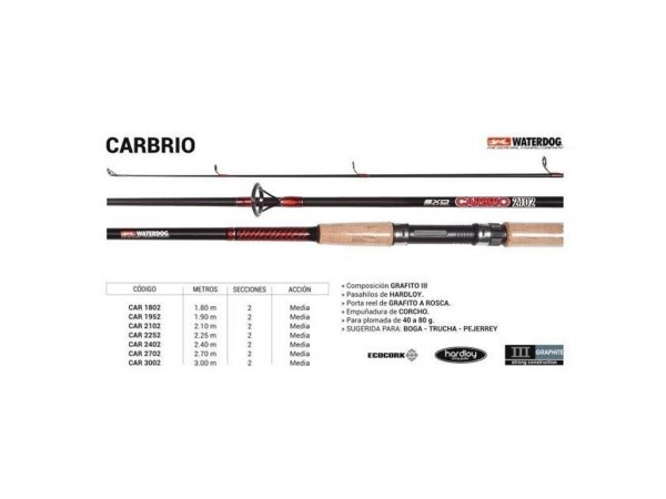 CAÑA HUECA WATERDOG CARBRIO 2402 - WATERDOG