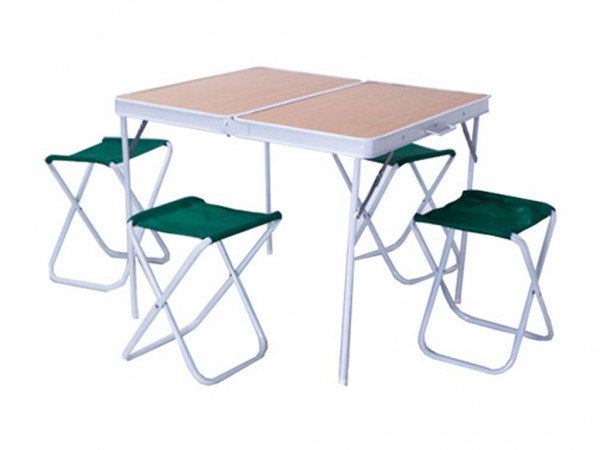 MESA CAMPINOX VALIJA C/ 4 BANQ - 3222 - CAMPINOX