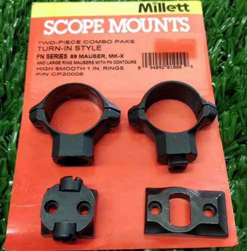 BASE Y ANILLA MILLET P/ MAUSER 1909 - 1" - 9215 - MILLET