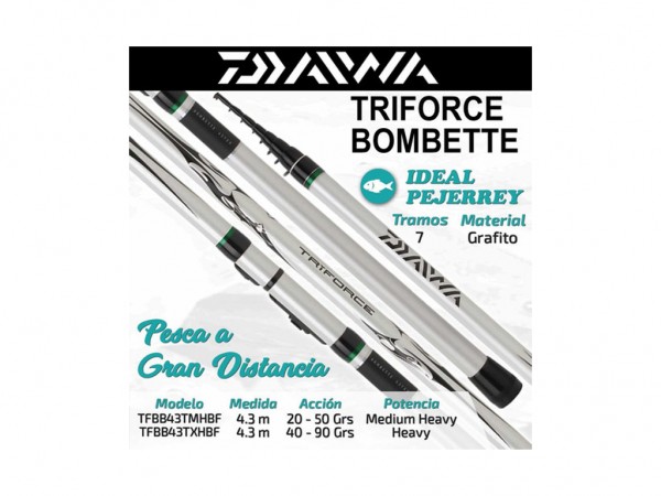 CAÑA TEL DAIWA TRIFORCE 430H 7 TR - TFBB43TXHBF - DAIWA