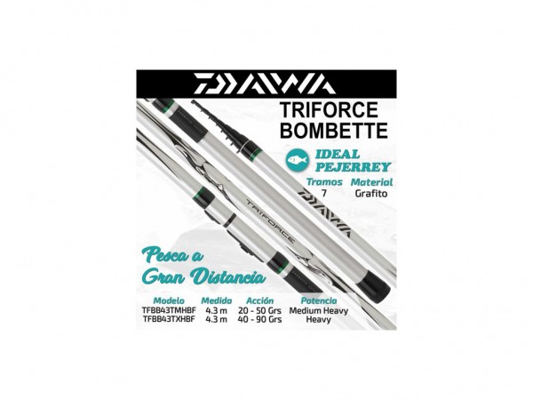 CAÑA TEL DAIWA TRIFORCE 430H 7 TR - TFBB43TXHBF - DAIWA