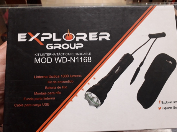 LINTERNA EXPLORER WD-1168 TACTICA 1000 LUM - 70012 - EXPLORER