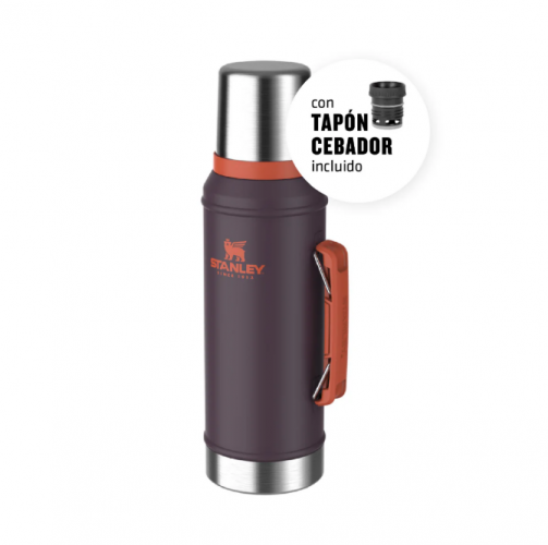 TERMO STANLEY 950 ML CLASSIC MANIJA Y TAPON CEBADOR PLUM - 47382 - STANLEY