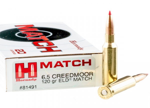 MUNICION C. 6,5 CREEDMOOR HORNADY 120 GR ELD MATCH - 81491 - HORNADY