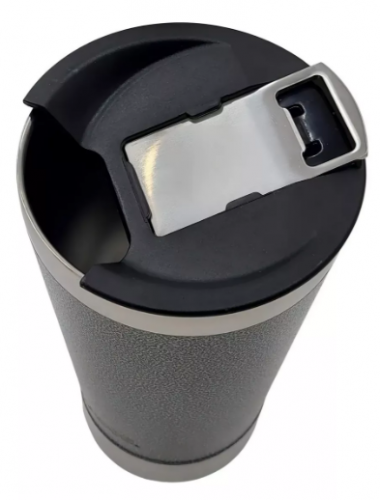 VASO WATER BEER 500 GRIS CERVECERO C/TAPA - WATERDOG