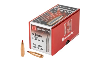 PUNTA C. 6,5 MM HORNADY 123 G ELD MATCH x 100 - 26176 - HORNADY
