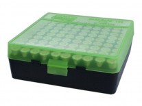 CAJA MTM PORTA MUNICION x 100 VERDE/NEGRO - 8106/8