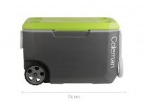 CONSERVADORA COLEMAN 62 QT EXTREME GRIS/VERDE C/RUEDAS 2101033900000