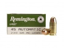 MUNICION C. 45 ACP REMINGTON UMC L45AP4 230 GR x 50 - 23691