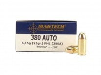 MUNICION C. 380 AUTO MAGTECH 95 GR FMJ x 50