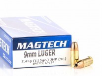 MUNICION C. 9 MM MAGTECH 115 GR JHP x 50
