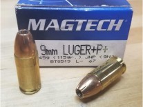 MUNICION C. 9 MM MAGTECH 115 GR JHP +P