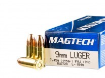 MUNICION C. 9 MM MAGTECH 115 GR FMJ