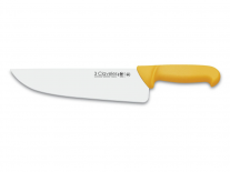 CUCHILLO 3 CLAVELES CABO AMARILLO 27CM CARNICERO - 1303