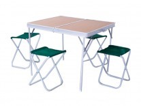 MESA CAMPINOX VALIJA C/ 4 BANQ - 3222