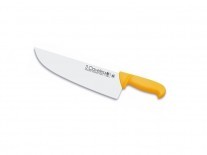 CUCHILLO 3 CLAVELES CABO AMARILLO 29CM CARNICERO - 1304