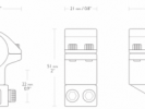 MONTAJE HAWKE EXTENDIDO 1" ALTO - 22120 - HAWKE